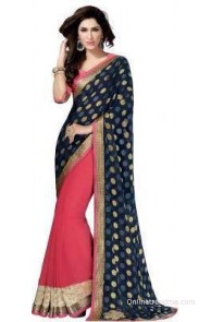 Hitansh Fashion Embriodered Fashion Georgette Sari